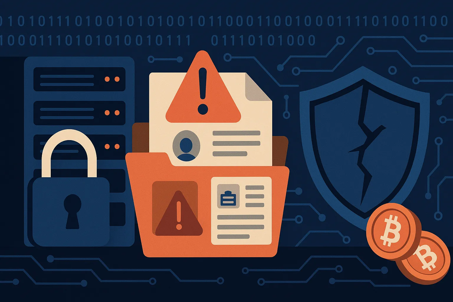 보안이 뚫린 것을 표현한 AI 이미지